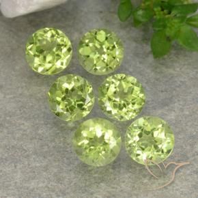 2.34 ct natürliche Leichtes lebendiges Grün Peridot-Edelsteine, Runden, VVS-VS