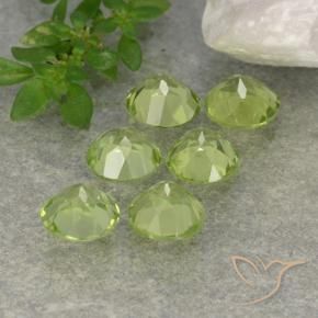 2.34 ct natürliche Leichtes lebendiges Grün Peridot-Edelsteine, Runden, VVS-VS