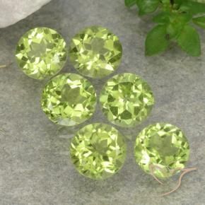 2.44 ct natürliche hellgrün Peridot-Edelsteine, Runden, VVS-VS