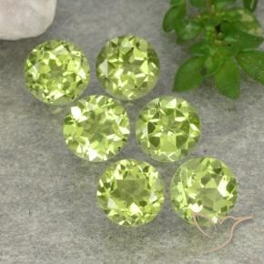 2.57 ct natürliche hellgrün Peridot-Edelsteine, Runden, VVS-VS