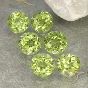 2.74 ct natürliche Leichtes lebendiges Grün Peridot-Edelsteine, Runden, VVS-VS