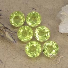 2.52 ct natürliche Leichtes lebendiges Grün Peridot-Edelsteine, Runden, VVS-VS