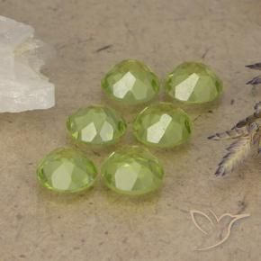 2.52 ct natürliche Leichtes lebendiges Grün Peridot-Edelsteine, Runden, VVS-VS
