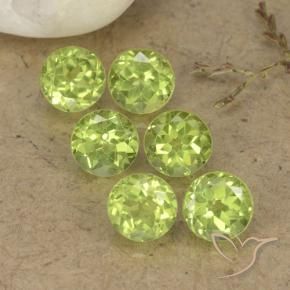 2.71 ct natürliche Leichtes lebendiges Grün Peridot-Edelsteine, Runden, VVS-VS