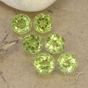 2.45 ct natürliche Leichtes lebendiges Grün Peridot-Edelsteine, Runden, VVS-VS