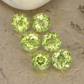 2.38 ct natürliche Leichtes lebendiges Grün Peridot-Edelsteine, Runden, VVS-VS