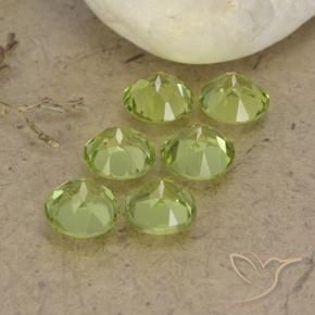 2.38 ct natürliche Leichtes lebendiges Grün Peridot-Edelsteine, Runden, VVS-VS