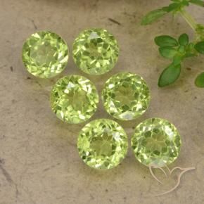 2.79 ct natürliche Leichtes lebendiges Grün Peridot-Edelsteine, Runden, VVS-VS
