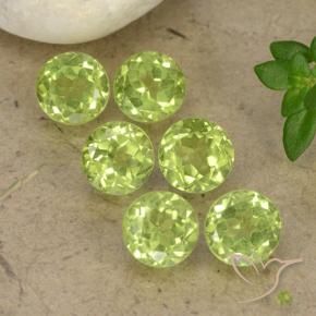 2.73 ct natürliche hellgrün Peridot-Edelsteine, Runden, VVS-VS