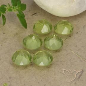 2.73 ct natürliche hellgrün Peridot-Edelsteine, Runden, VVS-VS