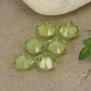 2.38 ct natürliche Leichtes lebendiges Grün Peridot-Edelsteine, Runden, VVS-VS