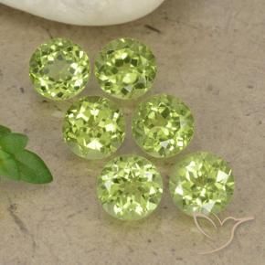 2.72 ct natürliche hellgrün Peridot-Edelsteine, Runden, VVS-VS