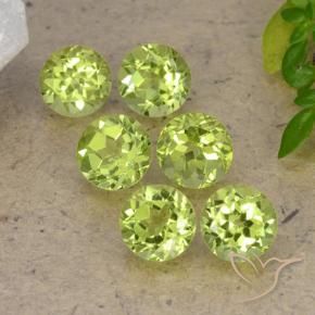2.59 ct natürliche hellgrün Peridot-Edelsteine, Runden, VVS-VS