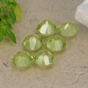 2.59 ct natürliche hellgrün Peridot-Edelsteine, Runden, VVS-VS