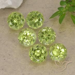 2.72 ct natürliche Leichtes lebendiges Grün Peridot-Edelsteine, Runden, VVS-VS