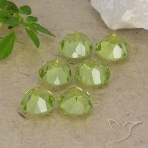 2.72 ct natürliche Leichtes lebendiges Grün Peridot-Edelsteine, Runden, VVS-VS