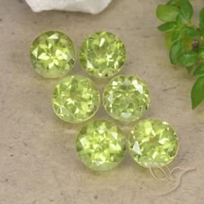 2.52 ct natürliche hellgrün Peridot-Edelsteine, Runden, VVS-VS