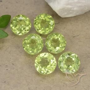 2.51 ct natürliche Leichtes lebendiges Grün Peridot-Edelsteine, Runden, VVS-VS