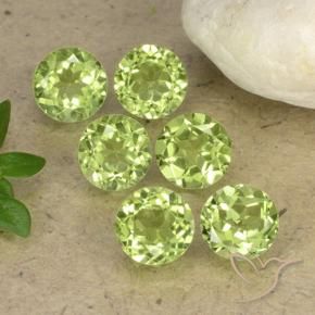 2.61 ct natürliche hellgrün Peridot-Edelsteine, Runden, VVS-VS