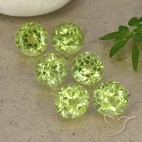 2.67 ct natürliche Leichtes lebendiges Grün Peridot-Edelsteine, Runden, VVS-VS