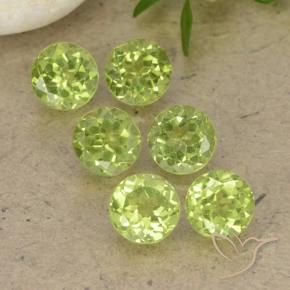 2.64 ct natürliche hellgrün Peridot-Edelsteine, Runden, VVS-VS