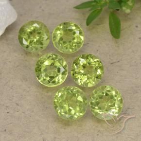 2.57 ct natürliche Leichtes lebendiges Grün Peridot-Edelsteine, Runden, VVS-VS
