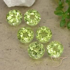 2.66 ct natürliche hellgrün Peridot-Edelsteine, Runden, VVS-VS
