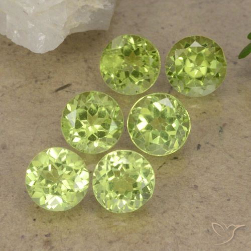 2.58ctw Natürlicher hellgrün Peridot, Runden, VVS-VS