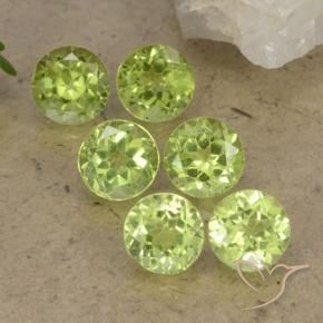 2.58 ct natürliche hellgrün Peridot-Edelsteine, Runden, VVS-VS