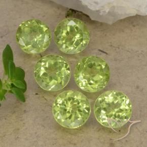 2.68 ct natürliche Leichtes lebendiges Grün Peridot-Edelsteine, Runden, VVS-VS