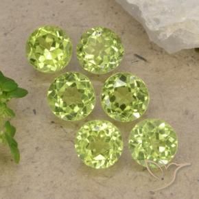 2.49 ct natürliche hellgrün Peridot-Edelsteine, Runden, VVS-VS