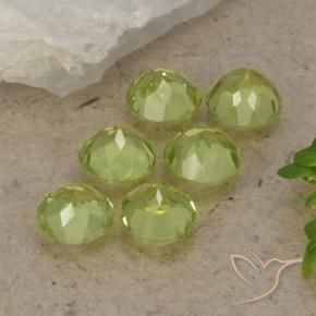 2.49 ct natürliche hellgrün Peridot-Edelsteine, Runden, VVS-VS