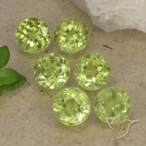 2.65 ct natürliche Leichtes lebendiges Grün Peridot-Edelsteine, Runden, VVS-VS