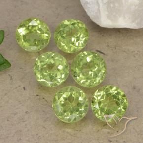 2.81 ct natürliche Leichtes lebendiges Grün Peridot-Edelsteine, Runden, VVS-VS