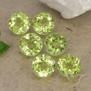 2.56 ct natürliche hellgrün Peridot-Edelsteine, Runden, VVS-VS