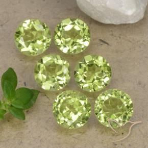 2.37 ct natürliche Leichtes lebendiges Grün Peridot-Edelsteine, Runden, VVS-VS