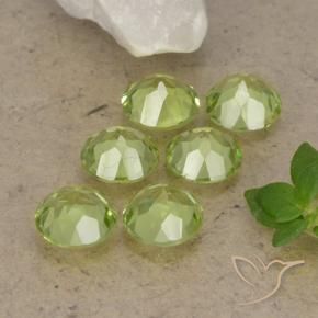 2.37 ct natürliche Leichtes lebendiges Grün Peridot-Edelsteine, Runden, VVS-VS
