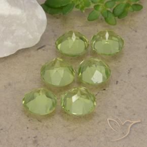 2.66 ct natürliche Leichtes lebendiges Grün Peridot-Edelsteine, Runden, VVS-VS