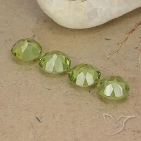 3.24 ct natürliche hellgrün Peridot-Edelsteine, Runden, VS