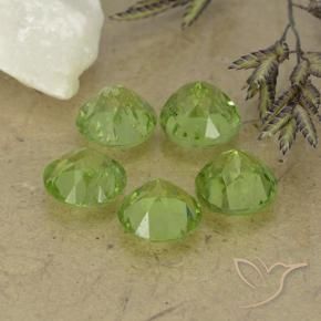 4.77 ct natürliche Leichtes lebendiges Grün Peridot-Edelsteine, Runden, VS
