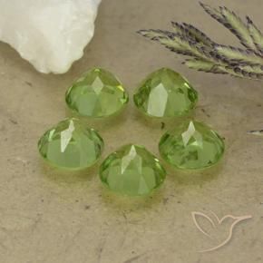 4.85 ct natürliche Leichtes lebendiges Grün Peridot-Edelsteine, Runden, VS
