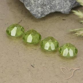 3.53 ct natürliche Mittelgrün Peridot-Edelsteine, Runden, VS