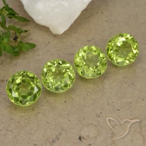 3.90 ct natürliche Mittelgrün Peridot-Edelsteine, Runden, VS