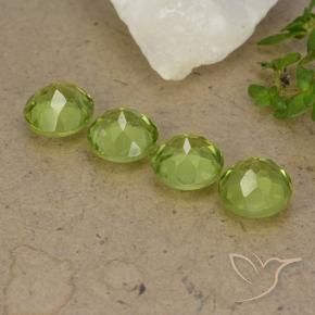 3.90 ct natürliche Mittelgrün Peridot-Edelsteine, Runden, VS