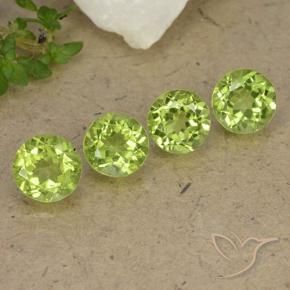 3.25 ct natürliche hellgrün Peridot-Edelsteine, Runden, VS