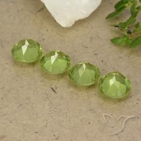 3.25 ct natürliche hellgrün Peridot-Edelsteine, Runden, VS