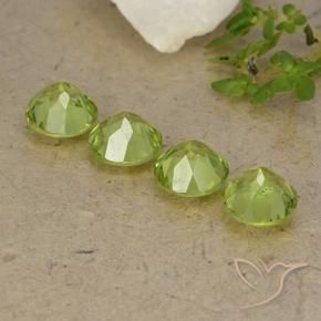 3.58 ct natürliche Leichtes lebendiges Grün Peridot-Edelsteine, Runden, VS