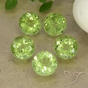 4.40 ct natürliche hellgrün Peridot-Edelsteine, Runden, VS