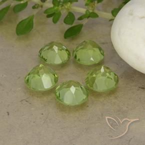 4.40 ct natürliche hellgrün Peridot-Edelsteine, Runden, VS