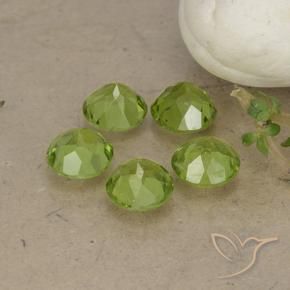 4.67 ct natürliche Lebendiges grün Peridot-Edelsteine, Runden, VS